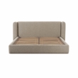 Pemberly Row Contemporary Accent Tan Upholstered Rich Boucle King Bed