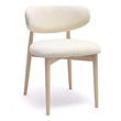 Pemberly Row Contemporary Cream Performance Textured Velvet Dining Chair
