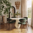 Pemberly Row Forest Green Performance Textured Velvet Dining Chair