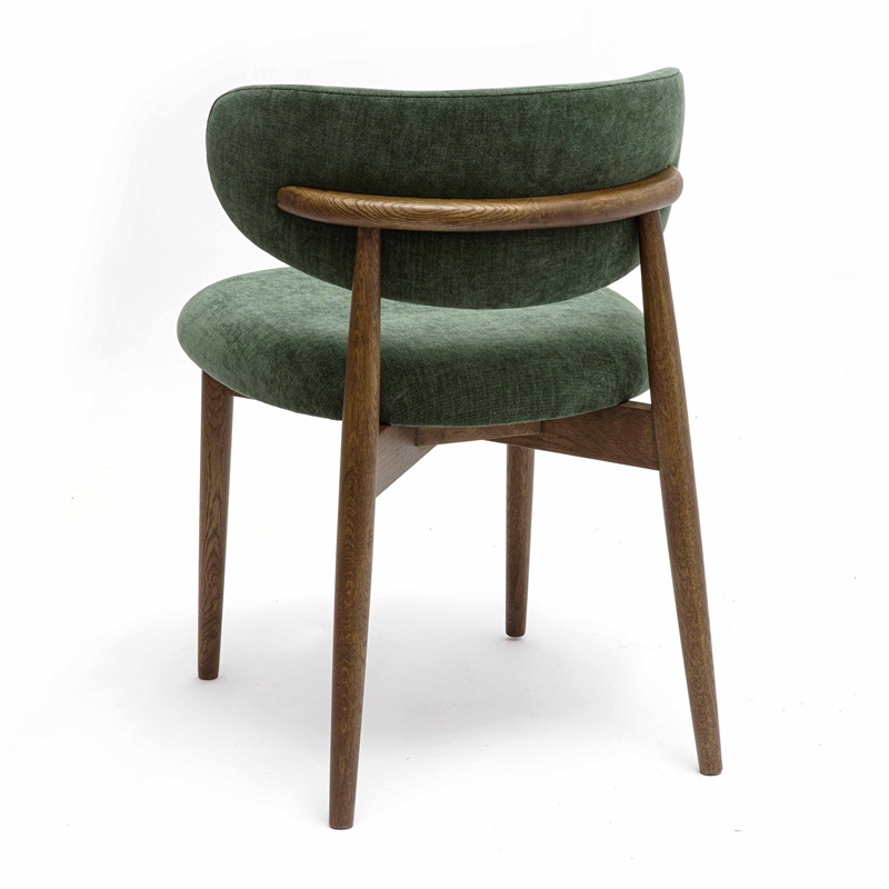 Pemberly Row Forest Green Performance Textured Velvet Dining Chair