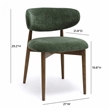 Pemberly Row Forest Green Performance Textured Velvet Dining Chair