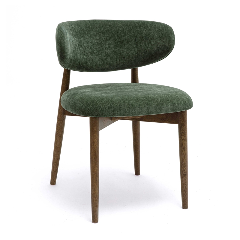 Pemberly Row Forest Green Performance Textured Velvet Dining Chair