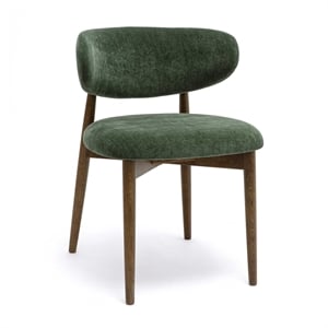 Pemberly Row Forest Green Performance Textured Velvet Dining Chair