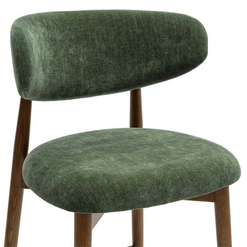 Pemberly Row Forest Green Performance Textured Velvet Counter Stool