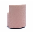 Pemberly Row Contemporary Pink Upcycled Velvet Rolling Desk Chair
