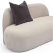 Pemberly Row Contemporary Accent Taupe Upcycled Chenille Loveseat