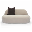 Pemberly Row Contemporary Accent Taupe Upcycled Chenille Loveseat