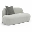 Pemberly Row Contemporary Accent Gray Upcycled Chenille Loveseat