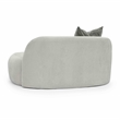 Pemberly Row Contemporary Accent Gray Upcycled Chenille Loveseat