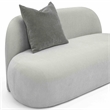 Pemberly Row Contemporary Accent Gray Upcycled Chenille Loveseat