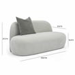 Pemberly Row Contemporary Accent Gray Upcycled Chenille Loveseat