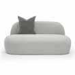 Pemberly Row Contemporary Accent Gray Upcycled Chenille Loveseat