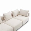 Pemberly Row Contemporary Accent Cream Heavy Textured Fabric Sofa