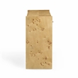 Pemberly Row Contemporary Accent Natural Finish Burl Console Table