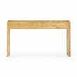 Pemberly Row Contemporary Accent Natural Finish Burl Console Table