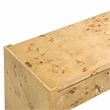 Pemberly Row Contemporary Accent Natural Finish Burl Console Table
