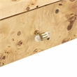 Pemberly Row Contemporary Accent Natural Finish Burl Console Table
