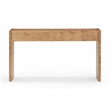 Pemberly Row Contemporary Accent Honey Burl Wooden Console Table