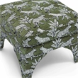 Pemberly Row Contemporary Olive Green Leopard Jacquard Ottoman