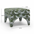 Pemberly Row Contemporary Olive Green Leopard Jacquard Ottoman