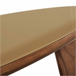 Pemberly Row Contemporary Walnut and Glass Triangular Coffee Table