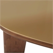 Pemberly Row Contemporary Walnut and Glass Triangular Coffee Table