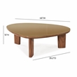 Pemberly Row Contemporary Walnut and Glass Triangular Coffee Table