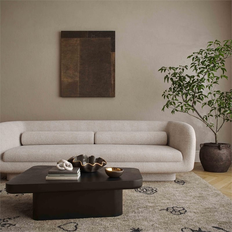 Pemberly Row Contemporary Accent Black Finish Large Coffee Table