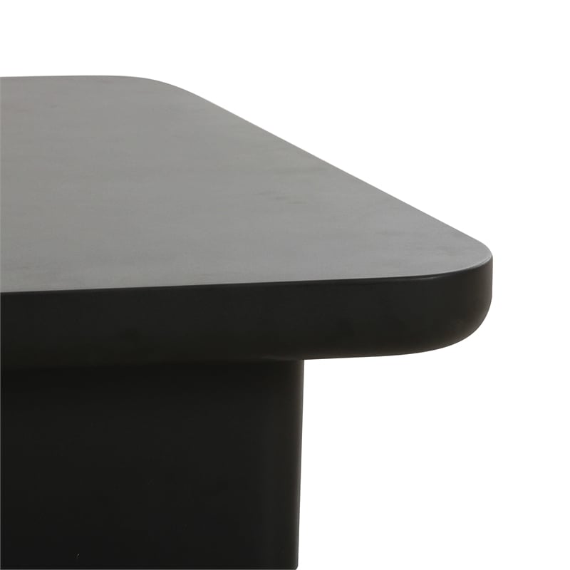 Pemberly Row Contemporary Accent Black Finish Large Coffee Table