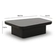 Pemberly Row Contemporary Accent Black Finish Large Coffee Table