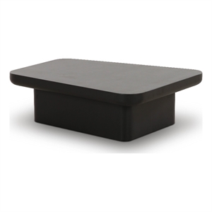 Pemberly Row Contemporary Accent Black Finish Large Coffee Table