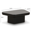Pemberly Row Contemporary Accent Black Finish Small Coffee Table