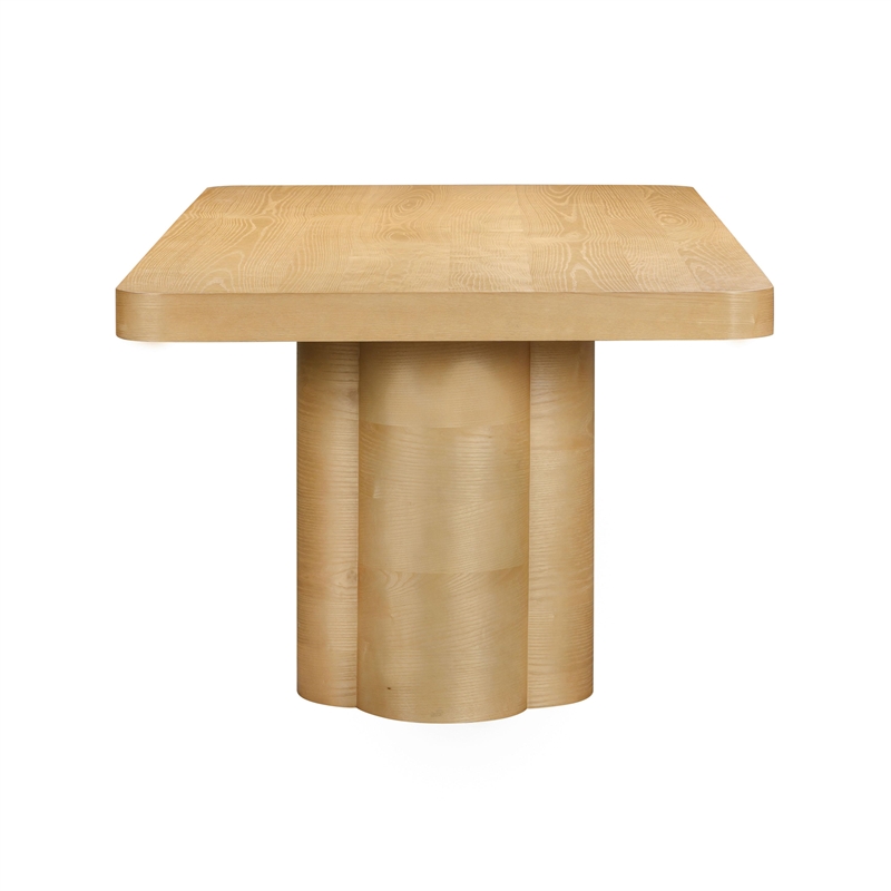 Pemberly Row Contemporary Accent Natural Ash Finish Dining Table