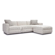 Pemberly Row Contemporary Accent Cream Chenille Modular Sectional