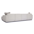 Pemberly Row Contemporary Cream Chenille Modular U-Sectional