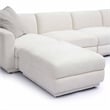 Pemberly Row Contemporary Cream Chenille Modular U-Sectional
