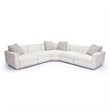 Pemberly Row Contemporary Cream Chenille Modular L-Sectional