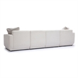 Pemberly Row Contemporary Accent Cream Chenille Modular Long Sofa