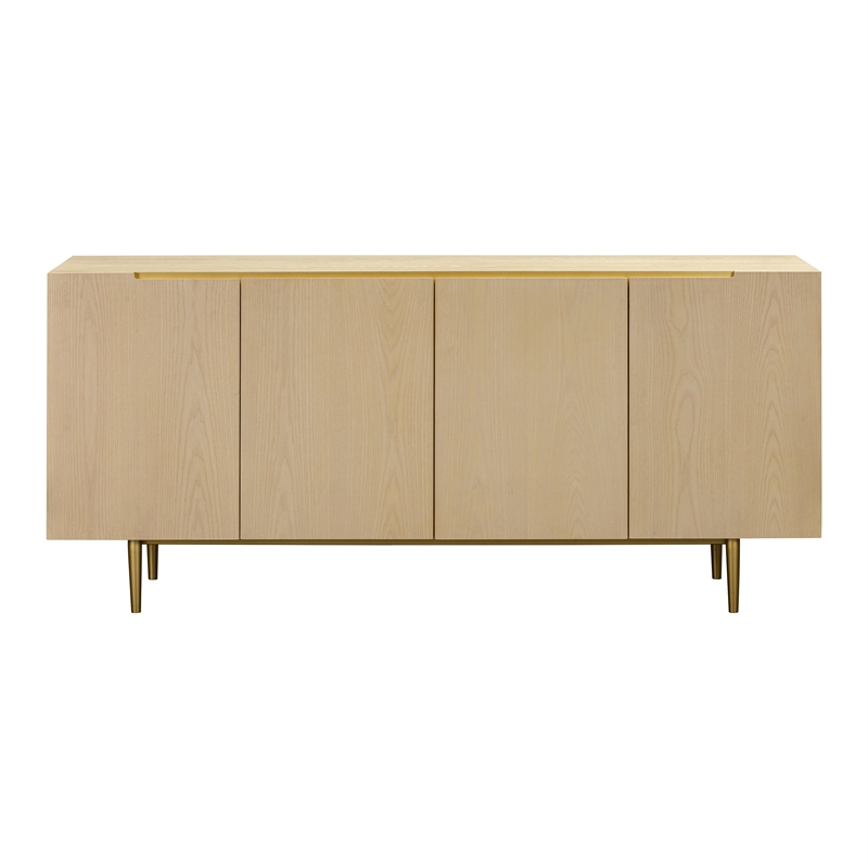 Pemberly Row Contemporary Accent Washed Natural Ash Sideboard
