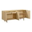 Pemberly Row Contemporary Accent Washed Natural Ash Sideboard