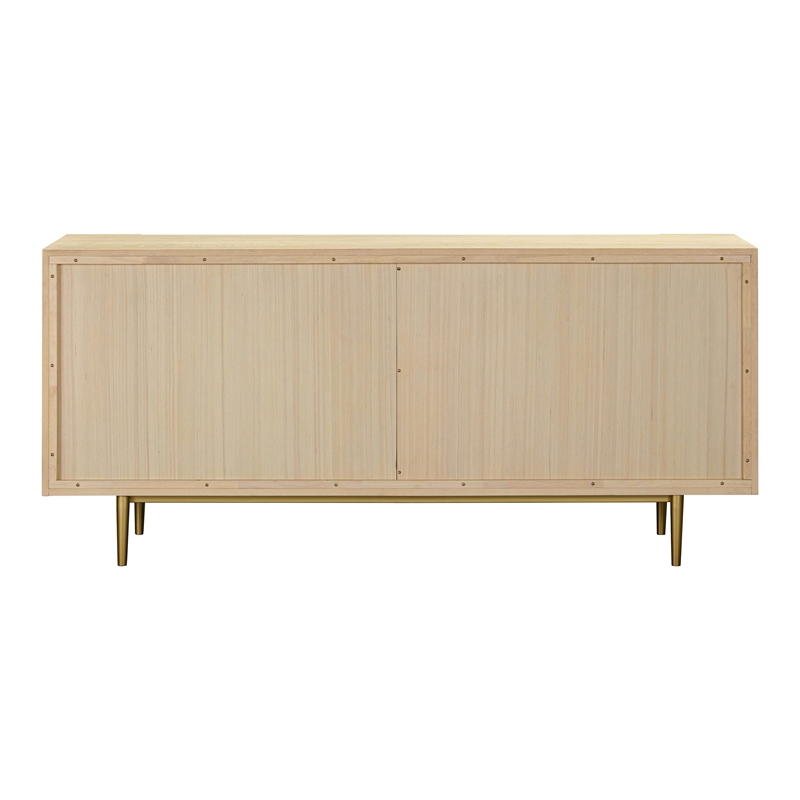 Pemberly Row Contemporary Accent Washed Natural Ash Sideboard