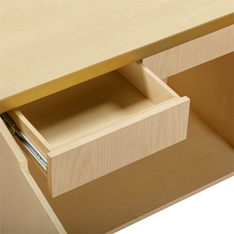 Pemberly Row Contemporary Accent Washed Natural Ash Sideboard