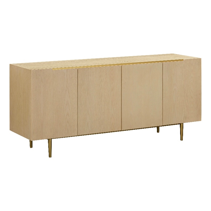 Pemberly Row Contemporary Accent Washed Natural Ash Sideboard
