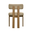 Pemberly Row Contemporary Accent Cream Vegan Leather Dining Chair