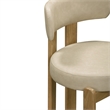 Pemberly Row Contemporary Accent Cream Vegan Leather Dining Chair