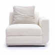 Pemberly Row Contemporary Cream Chenille Modular RAF Corner Chair