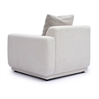 Pemberly Row Contemporary Cream Chenille Modular RAF Corner Chair