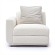 Pemberly Row Contemporary Cream Chenille Modular LAF Corner Chair