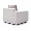Pemberly Row Contemporary Cream Chenille Modular LAF Corner Chair