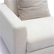 Pemberly Row Contemporary Cream Chenille Modular LAF Corner Chair